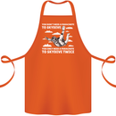 You a Parachute to Skydive Twice Skydiving Cotton Apron 100% Organic Orange