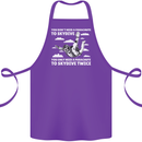 You a Parachute to Skydive Twice Skydiving Cotton Apron 100% Organic Purple