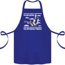 You a Parachute to Skydive Twice Skydiving Cotton Apron 100% Organic Royal Blue