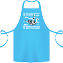 You a Parachute to Skydive Twice Skydiving Cotton Apron 100% Organic Turquoise