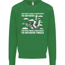 You a Parachute to Skydive Twice Skydiving Kids Sweatshirt Jumper Irish Green