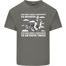 You a Parachute to Skydive Twice Skydiving Kids T-Shirt Childrens Charcoal