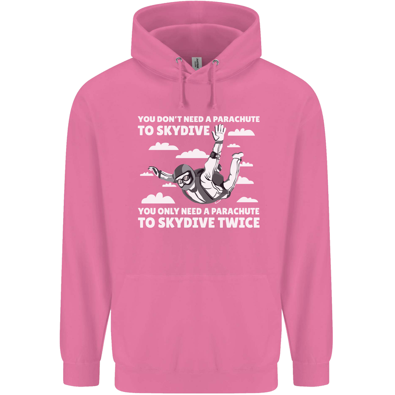 You a Parachute to Skydive Twice Skydiving Mens 80% Cotton Hoodie Azelea