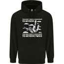 You a Parachute to Skydive Twice Skydiving Mens 80% Cotton Hoodie Black