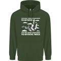 You a Parachute to Skydive Twice Skydiving Mens 80% Cotton Hoodie Forest Green