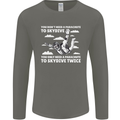 You a Parachute to Skydive Twice Skydiving Mens Long Sleeve T-Shirt Charcoal
