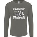 You a Parachute to Skydive Twice Skydiving Mens Long Sleeve T-Shirt Charcoal