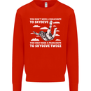 You a Parachute to Skydive Twice Skydiving Mens Sweatshirt Jumper Bright Red