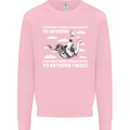 You a Parachute to Skydive Twice Skydiving Mens Sweatshirt Jumper Light Pink