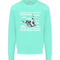 You a Parachute to Skydive Twice Skydiving Mens Sweatshirt Jumper Peppermint
