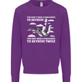 You a Parachute to Skydive Twice Skydiving Mens Sweatshirt Jumper Purple