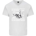 You a Parachute to Skydive Twice Skydiving Mens V-Neck Cotton T-Shirt White