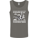 You a Parachute to Skydive Twice Skydiving Mens Vest Tank Top Charcoal