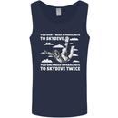 You a Parachute to Skydive Twice Skydiving Mens Vest Tank Top Navy Blue