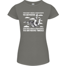 You a Parachute to Skydive Twice Skydiving Womens Petite Cut T-Shirt Charcoal