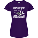 You a Parachute to Skydive Twice Skydiving Womens Petite Cut T-Shirt Purple
