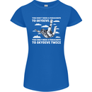 You a Parachute to Skydive Twice Skydiving Womens Petite Cut T-Shirt Royal Blue