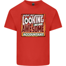 You're Looking at an Awesome Accountant Mens Cotton T-Shirt Tee Top Red