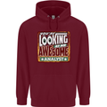 You're Looking at an Awesome Analyst Mens 80% Cotton Hoodie Maroon