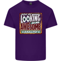 You're Looking at an Awesome Analyst Mens Cotton T-Shirt Tee Top Purple