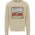 You're Looking at an Awesome Analyst Mens Sweatshirt Jumper Sand
