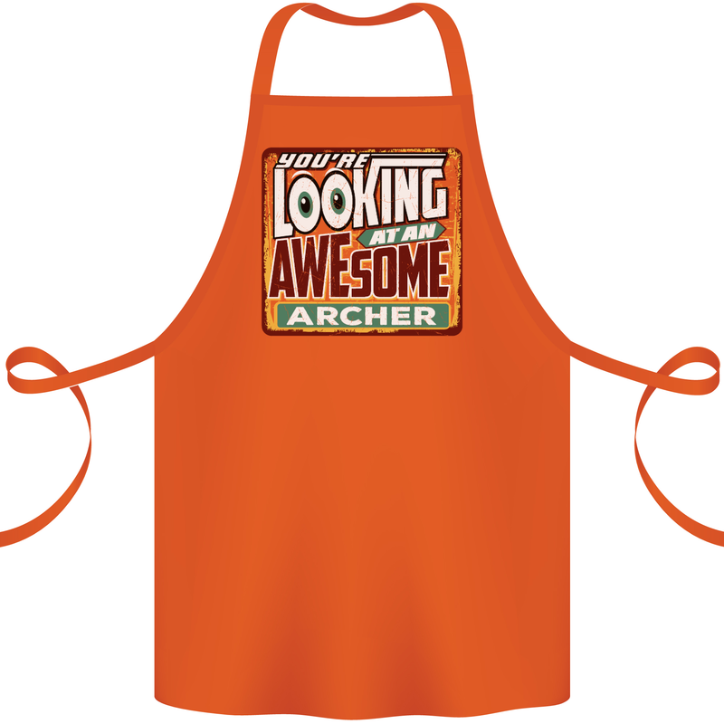 You're Looking at an Awesome Archer Cotton Apron 100% Organic Orange