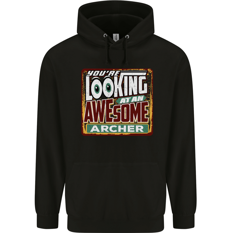 You're Looking at an Awesome Archer Mens 80% Cotton Hoodie Black