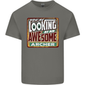 You're Looking at an Awesome Archer Mens Cotton T-Shirt Tee Top Charcoal