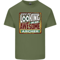 You're Looking at an Awesome Archer Mens Cotton T-Shirt Tee Top Military Green