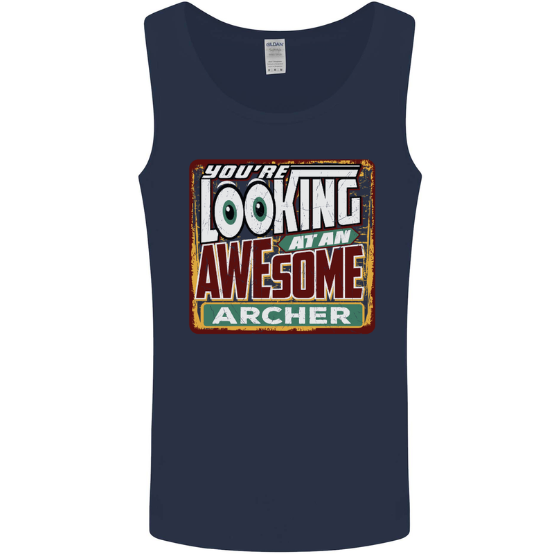 You're Looking at an Awesome Archer Mens Vest Tank Top Navy Blue
