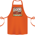 You're Looking at an Awesome Artist Cotton Apron 100% Organic Orange