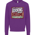 You're Looking at an Awesome Artist Kids Sweatshirt Jumper Purple