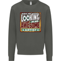 You're Looking at an Awesome Artist Kids Sweatshirt Jumper Storm Grey