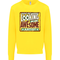 You're Looking at an Awesome Artist Kids Sweatshirt Jumper Yellow