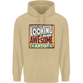 You're Looking at an Awesome Artist Mens 80% Cotton Hoodie Sand