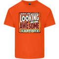 You're Looking at an Awesome Artist Mens Cotton T-Shirt Tee Top Orange