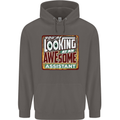 You're Looking at an Awesome Assistant Mens 80% Cotton Hoodie Charcoal