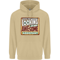 You're Looking at an Awesome Assistant Mens 80% Cotton Hoodie Sand