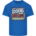 You're Looking at an Awesome Assistant Mens Cotton T-Shirt Tee Top Royal Blue