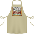 You're Looking at an Awesome Author Cotton Apron 100% Organic Khaki