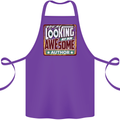 You're Looking at an Awesome Author Cotton Apron 100% Organic Purple