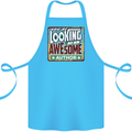 You're Looking at an Awesome Author Cotton Apron 100% Organic Turquoise