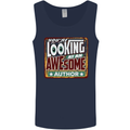 You're Looking at an Awesome Author Mens Vest Tank Top Navy Blue