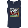 You're Looking at an Awesome Banker Mens Vest Tank Top Navy Blue