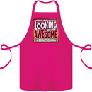 You're Looking at an Awesome Beautician Cotton Apron 100% Organic Pink