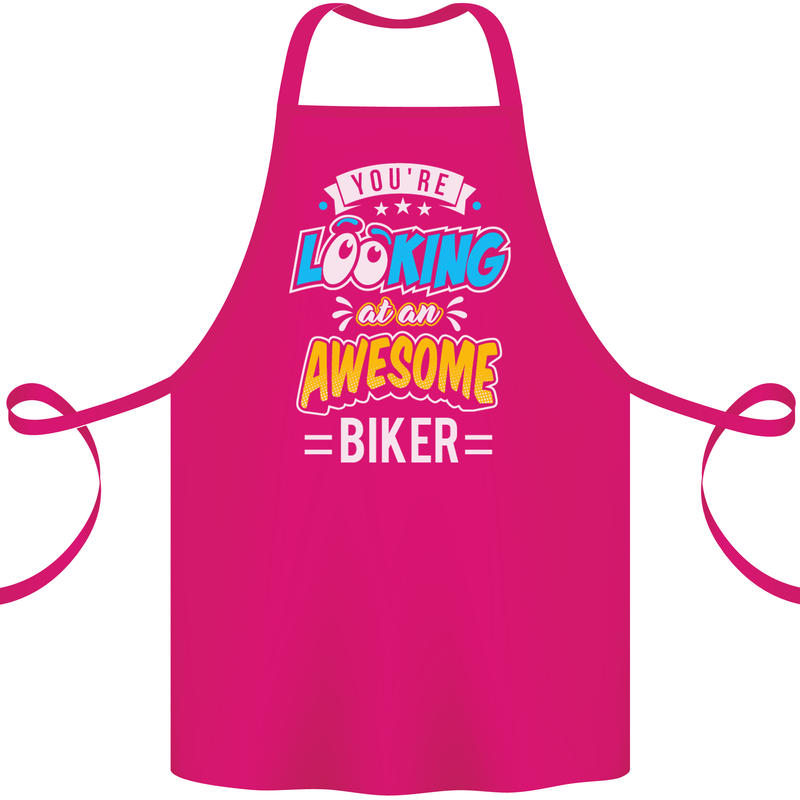 You're Looking at an Awesome Biker Cotton Apron 100% Organic Pink