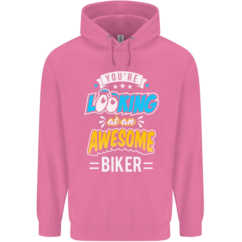 You're Looking at an Awesome Biker Mens 80% Cotton Hoodie Azelea