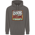 You're Looking at an Awesome Biker Mens 80% Cotton Hoodie Charcoal