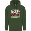 You're Looking at an Awesome Biker Mens 80% Cotton Hoodie Forest Green