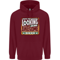 You're Looking at an Awesome Biker Mens 80% Cotton Hoodie Maroon